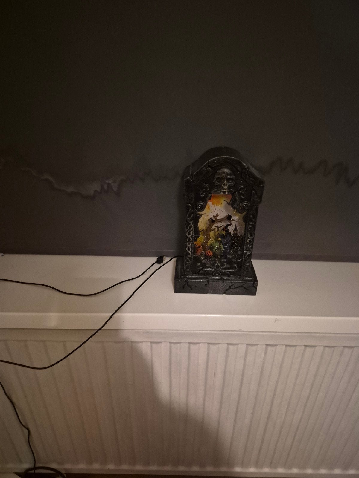 Halloween Grafsteen Decoratie met LED Verlichting, Ophalen of Verzenden, Zo goed als nieuw, Versiering, Halloween of Griezel