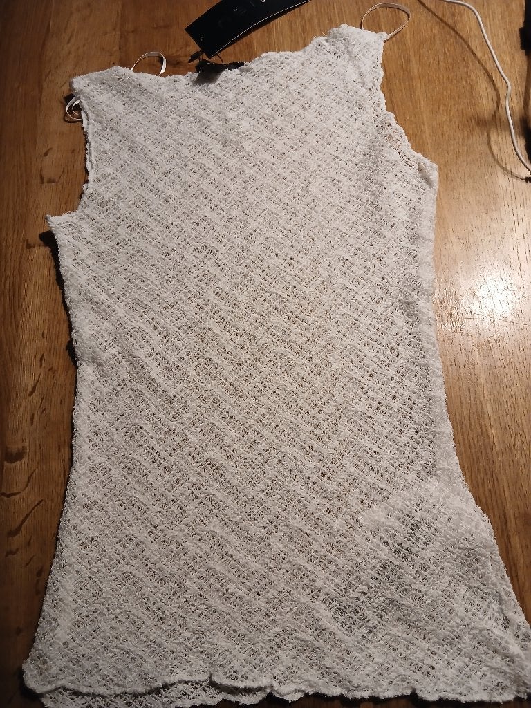 (nieuw) Wit gaas top maat XS, Kleding | Dames, Wit, Nieuw, Ophalen of Verzenden, Zonder mouw
