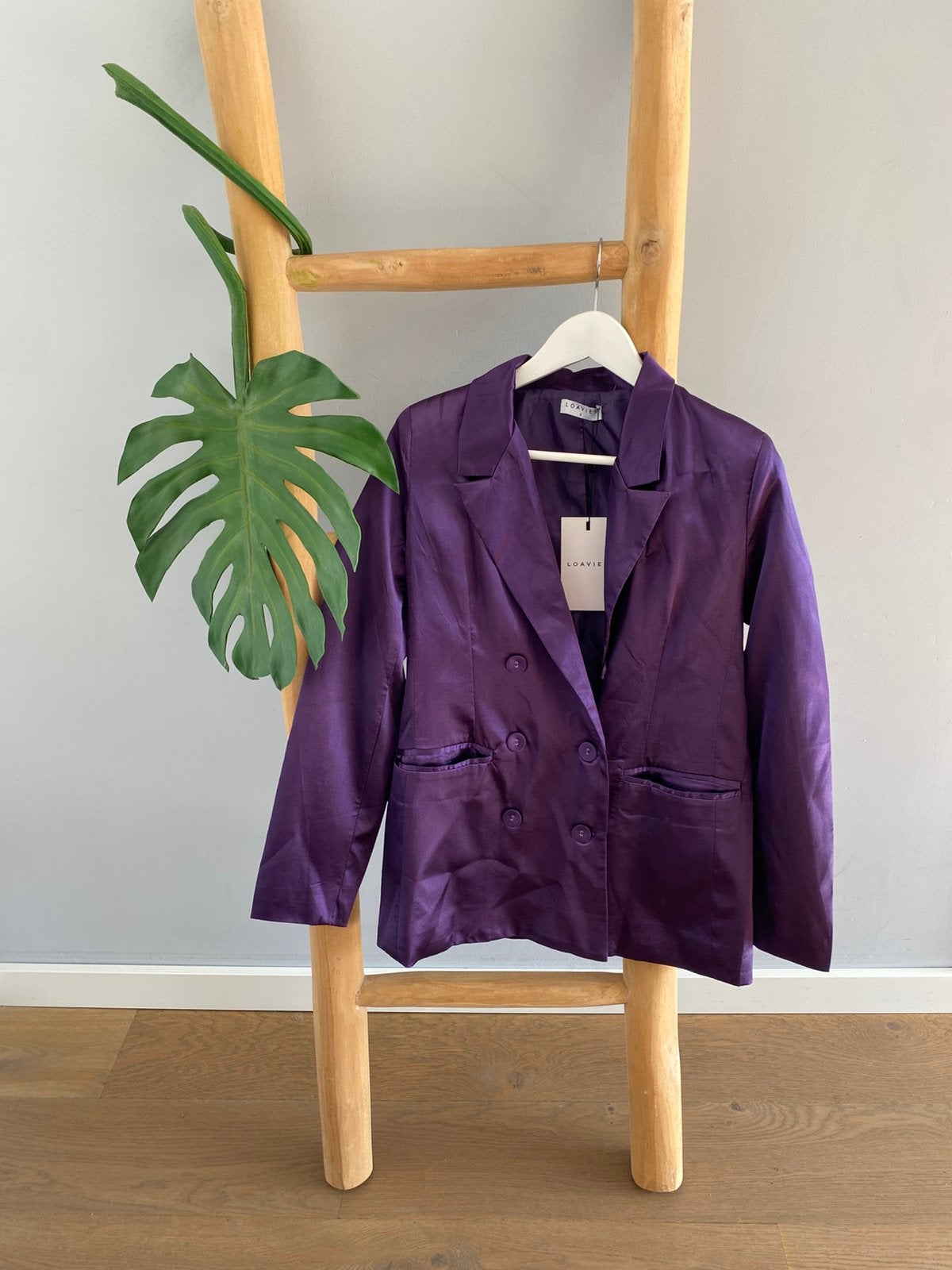 Jas/ jasje/ blazer/ colbertje/ colbert van Loavies, S/36, Paars, Nieuw, Ophalen of Verzenden, Jasje
