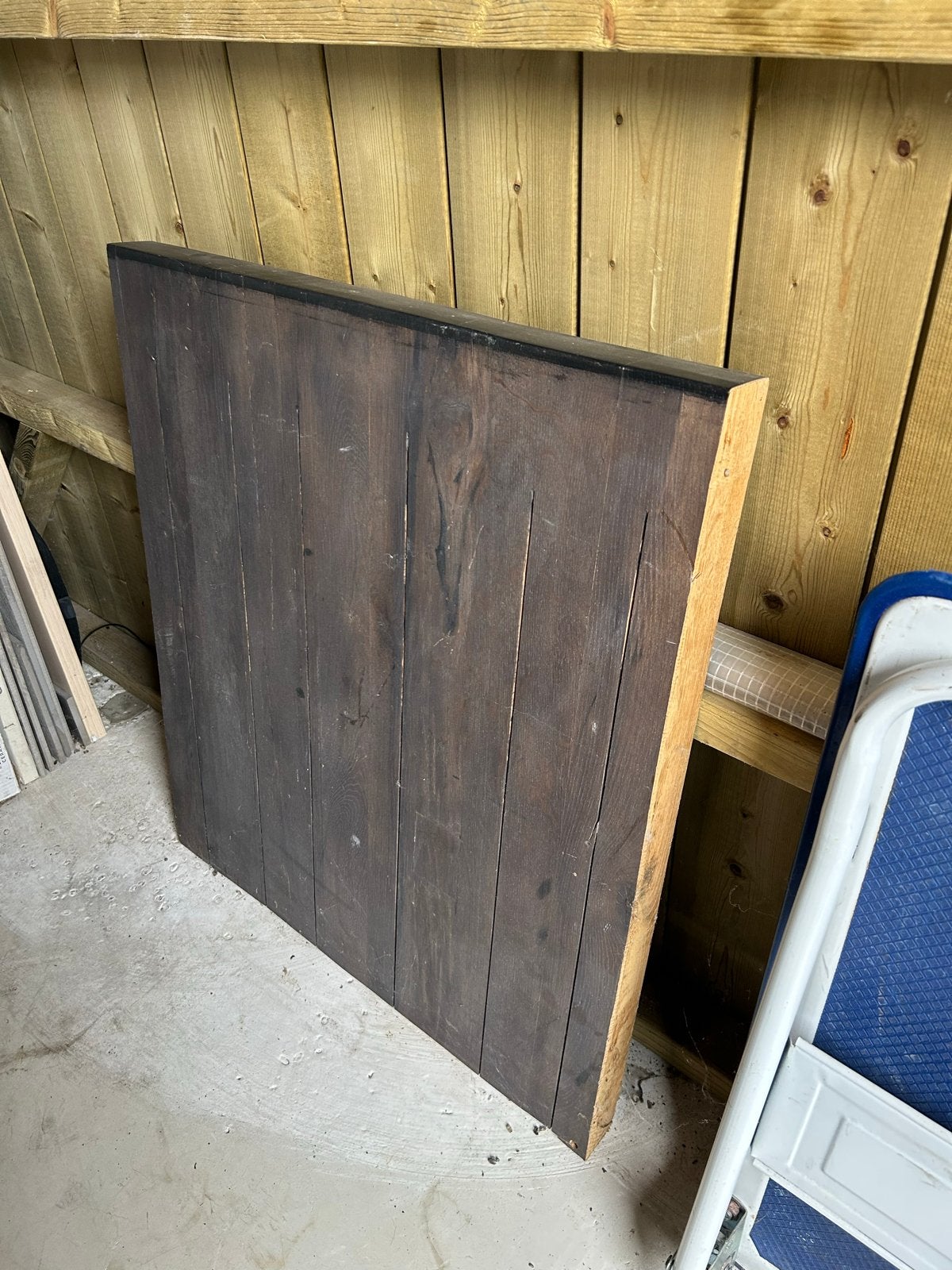 Zwarte eiken houten plank, Doe-het-zelf en Verbouw, Ophalen, Gebruikt, 25 tot 50 mm, Plank