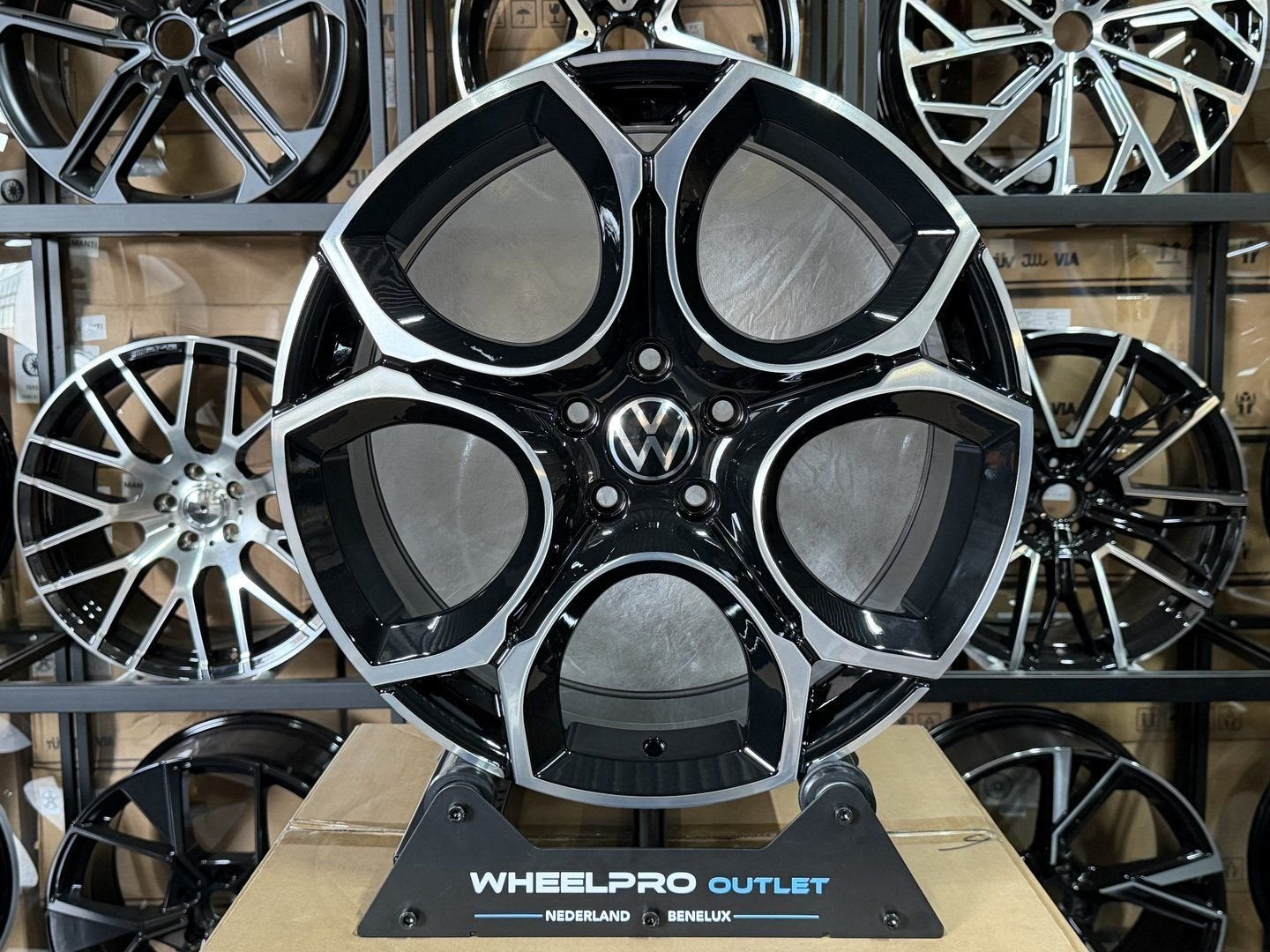 19'' Volkswagen QUEENSTOWN velgen 5X112 Golf 7 8 8.5 T-ROC, Auto-onderdelen, Banden en Velgen, Velg(en), -, -, Nieuw