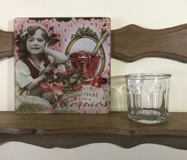Antieke Franse confiture pot jampot kristalglas