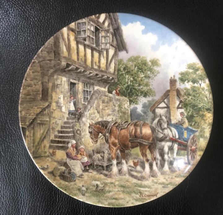Sierbordje Wedgwood John L Chapman, Antiek en Kunst, Ophalen of Verzenden