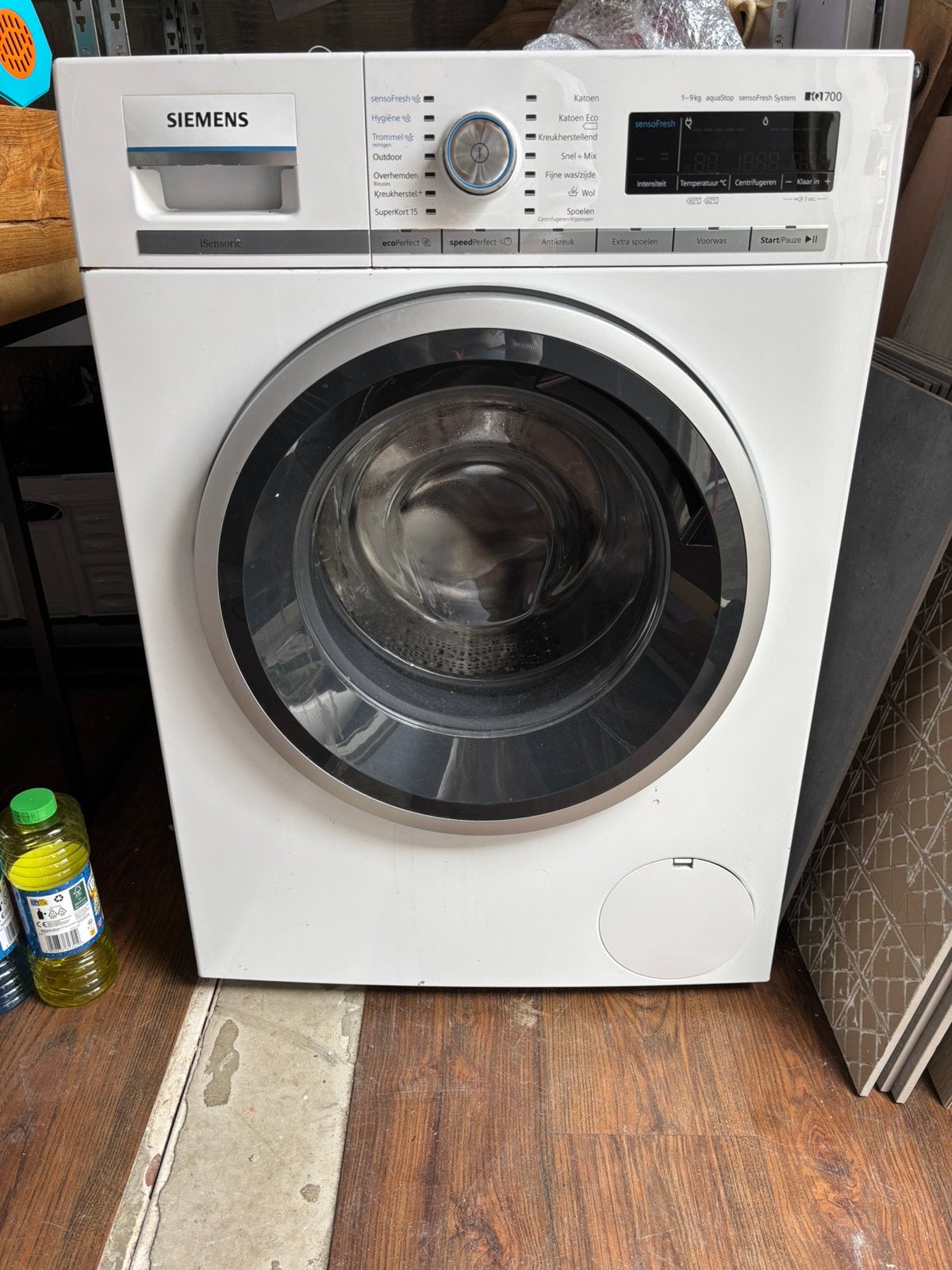 Siemens iQ700 Wasmachine 9kg, Witgoed en Apparatuur, Wasmachines, Ophalen, 1200 tot 1600 toeren, 8 tot 10 kg, Zo goed als nieuw