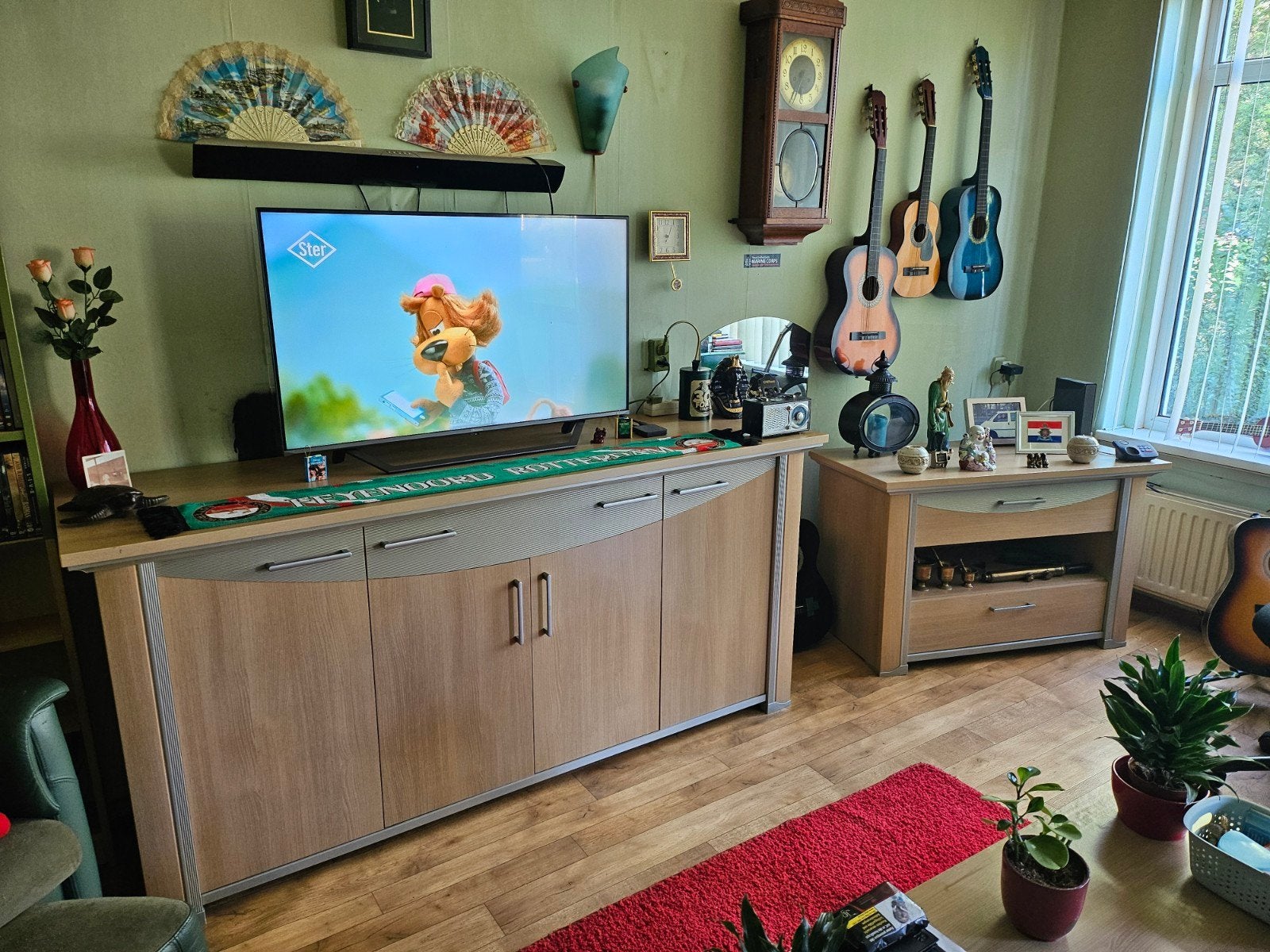 Dressoir en tv/wandkast - Gebruikt met gebruikerssporen, Huis en Inrichting, Kasten | Dressoirs, Ophalen, Gebruikt, 150 tot 200 cm