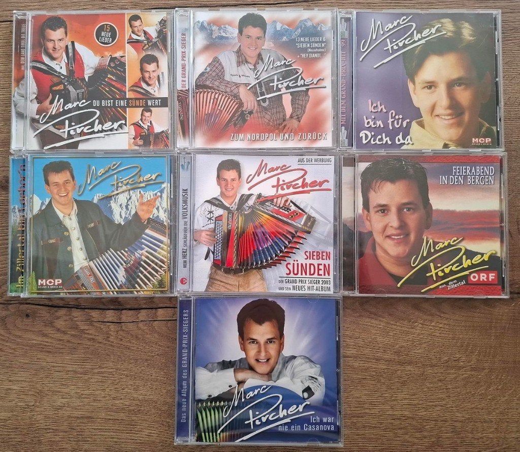 7 st. Cd Marc Pircher  Zillertal Oostenrijk, Cd's en Dvd's, Ophalen, Gebruikt