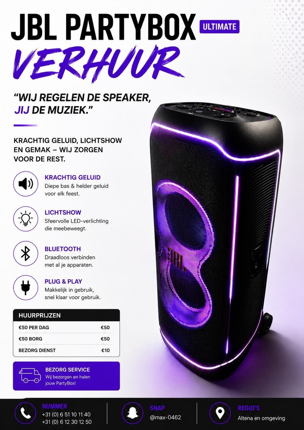 JBL PartyBox ultimate (TE HUUR), Ophalen, Nieuw, Party speaker, JBL