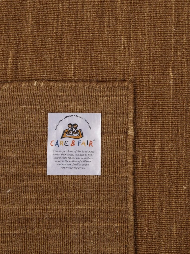 Handgeweven Vloerkleed Bruin Wol - 200x300 Rugvista Handloom, Ophalen, Bruin, 200 cm of meer, Effen