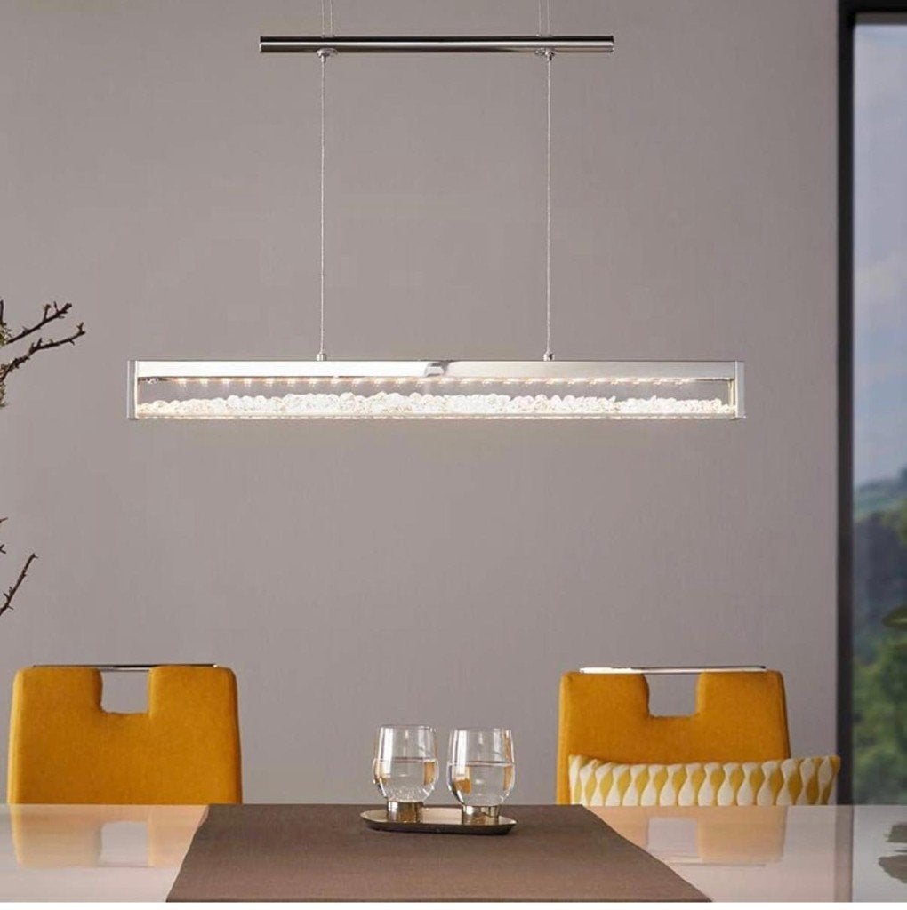 Hanglamp led Eglo Cardito 1 verstelbaar met diamanten, Ophalen, Gebruikt, Glas