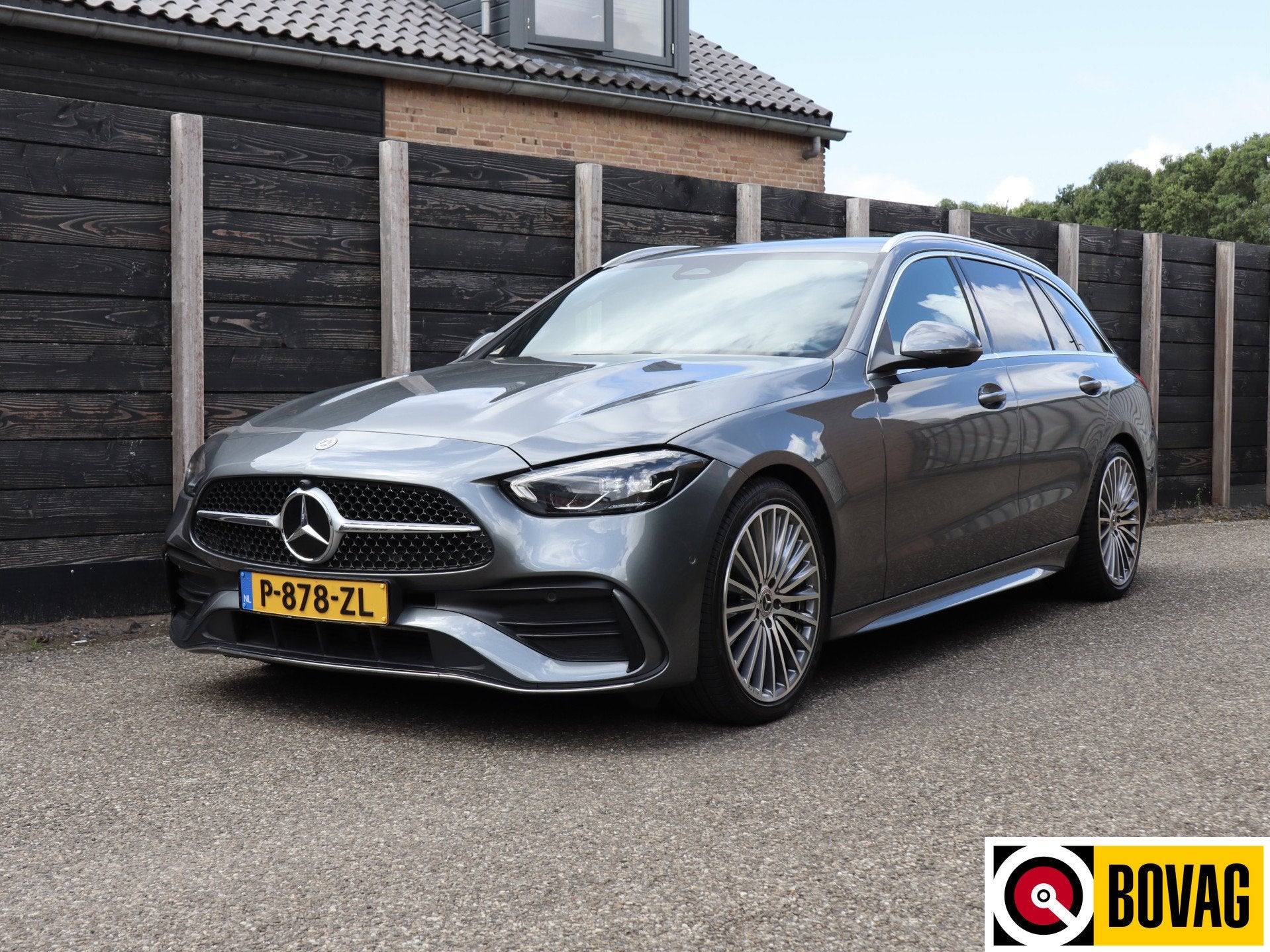 Mercedes-Benz C-Klasse Estate 180 AMG Line multispaak velgen, Automaat, Achterwielaandrijving, Hybride Elektrisch/Benzine, 93 €/maand