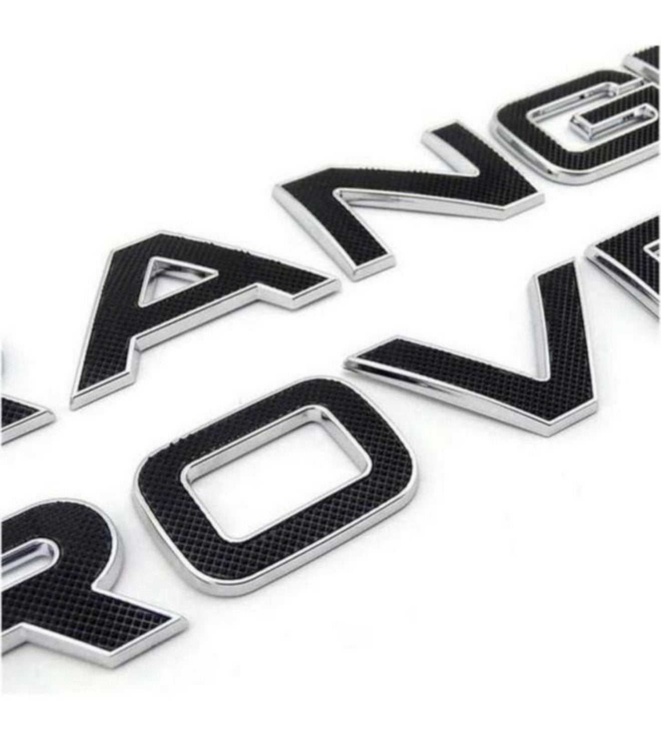 Carbon 3D chroom chrome RANGE ROVER sticker embleem set, Ophalen of Verzenden, H, H, H
