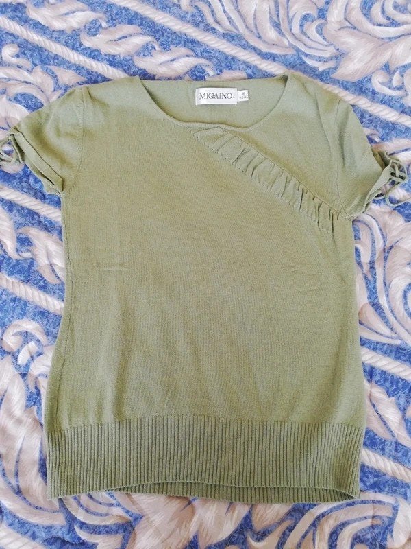 Nieuwe gebreide top van 2000s, korte stijl, slim fit, 34., Nieuw, Ophalen of Verzenden, Vintage, Korte mouw