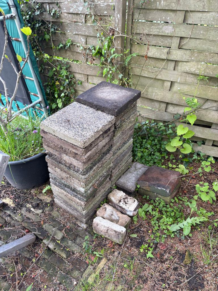 Gratis stoeptegels, Tuin en Terras, Ophalen of Verzenden, Zo goed als nieuw, Minder dan 5 m², Beton