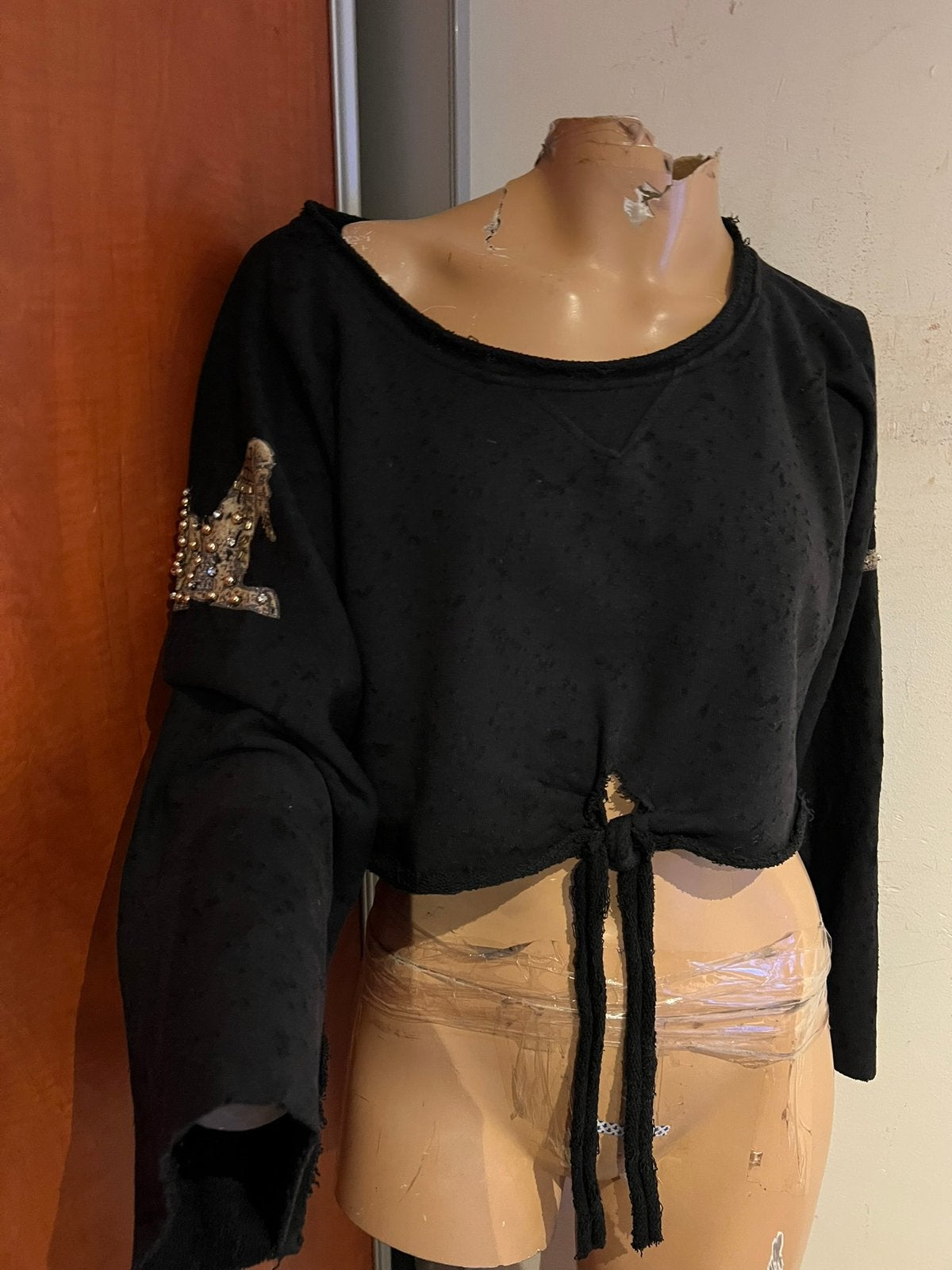 MET sweater met strass - Maat XS - Zo goed als nieuw, MET Jeans, Zwart, Ophalen of Verzenden, Zo goed als nieuw