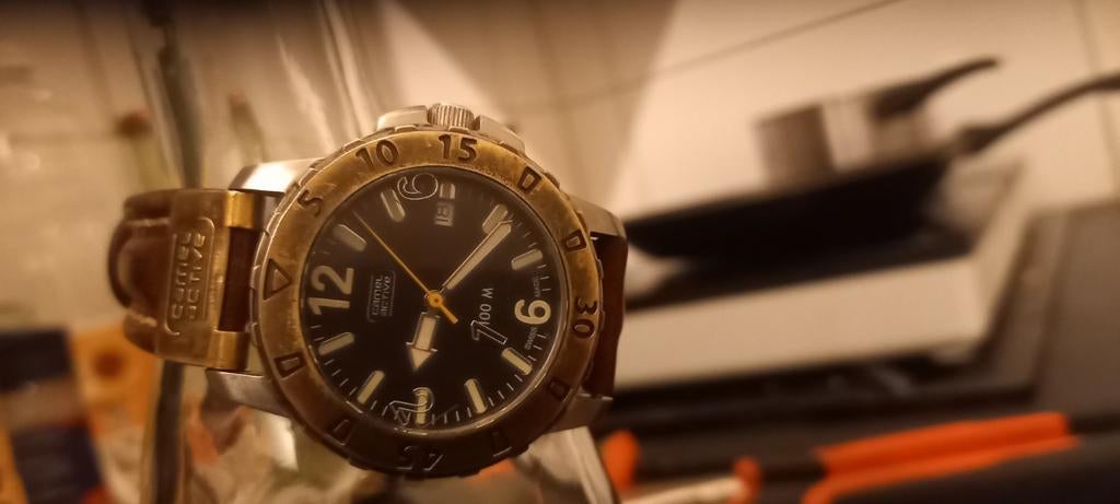 Horloges, Sieraden, Tassen en Uiterlijk, Horloges | Heren, Overige merken, Leer, Polshorloge, Ophalen of Verzenden