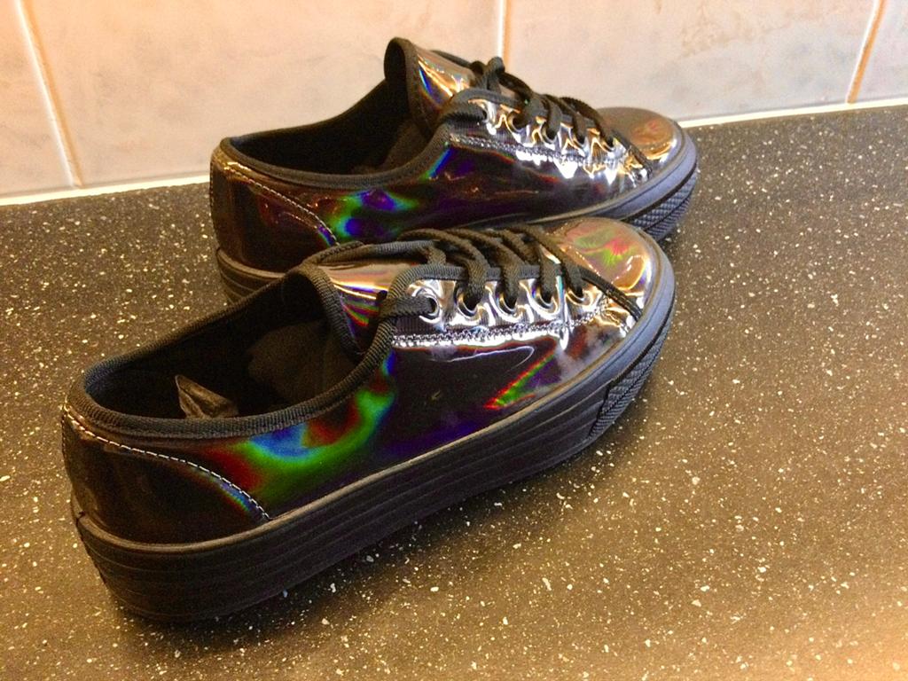 Lak platform sneakers, Overige kleuren, Verzenden, Sneakers of Gympen, Zo goed als nieuw