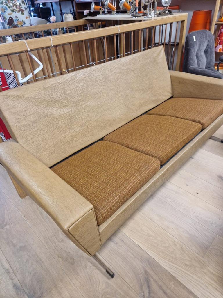 Compleet Fifties Bankstel - Vintage Design Bank, Huis en Inrichting, Banken | Bankstellen, Ophalen, Stof, Gebruikt, Onbekend