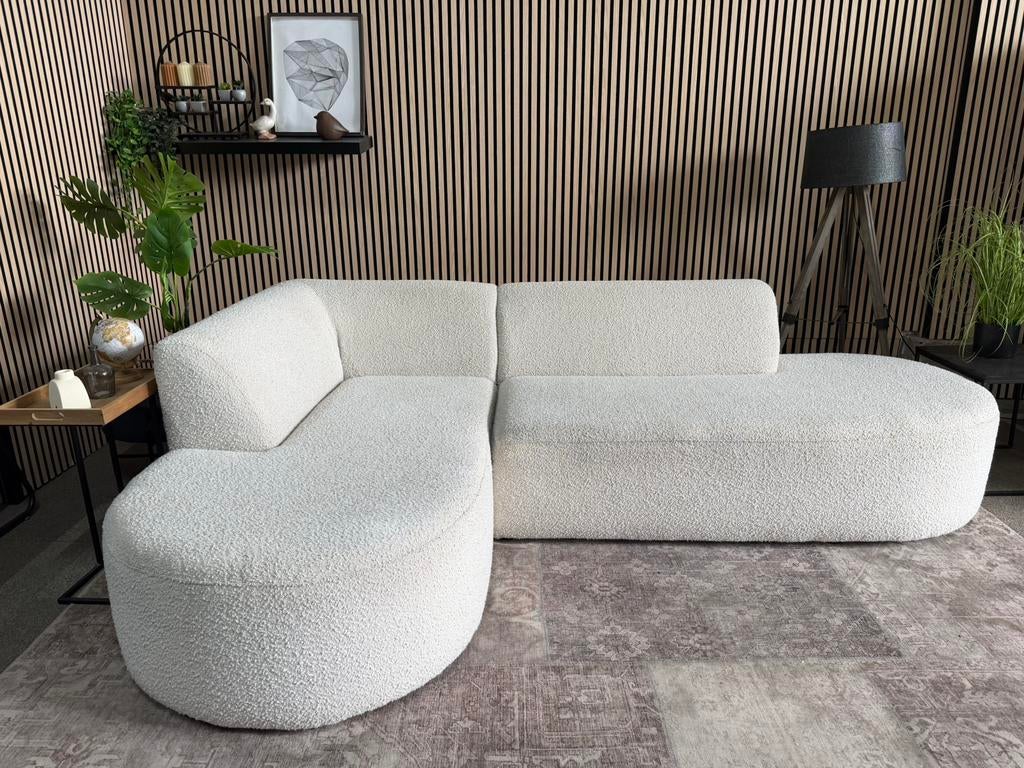 “GRATIS LEVERING” Gave teddystof hoekbank! 255x170, 250 tot 300 cm, Hoekbank, Ophalen of Verzenden, Zo goed als nieuw