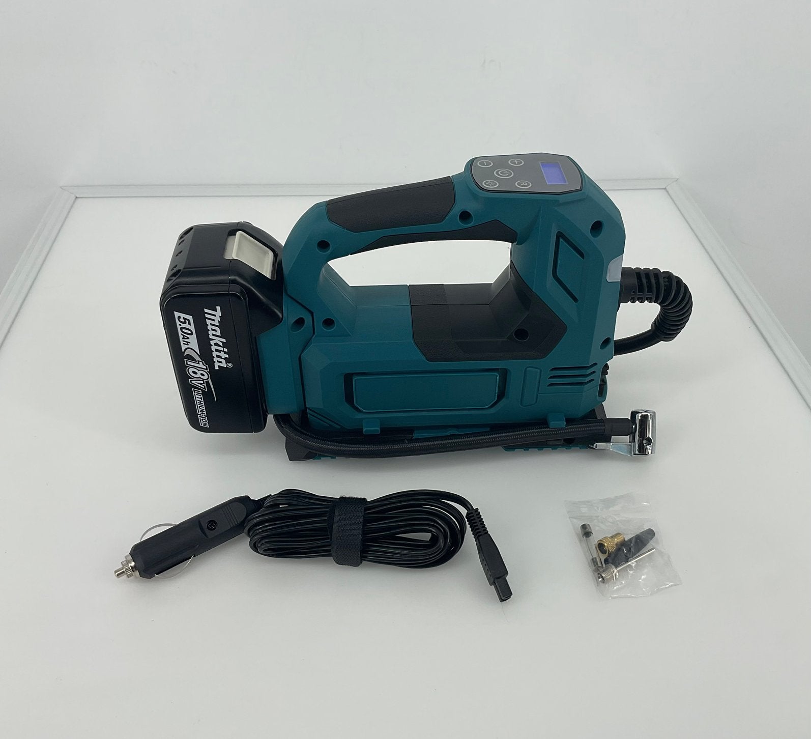 Nieuwe accupomp compressor werkend op Makita 18V LXT accu’s, Doe-het-zelf en Verbouw, Compressors, Minder dan 25 liter, Ophalen of Verzenden