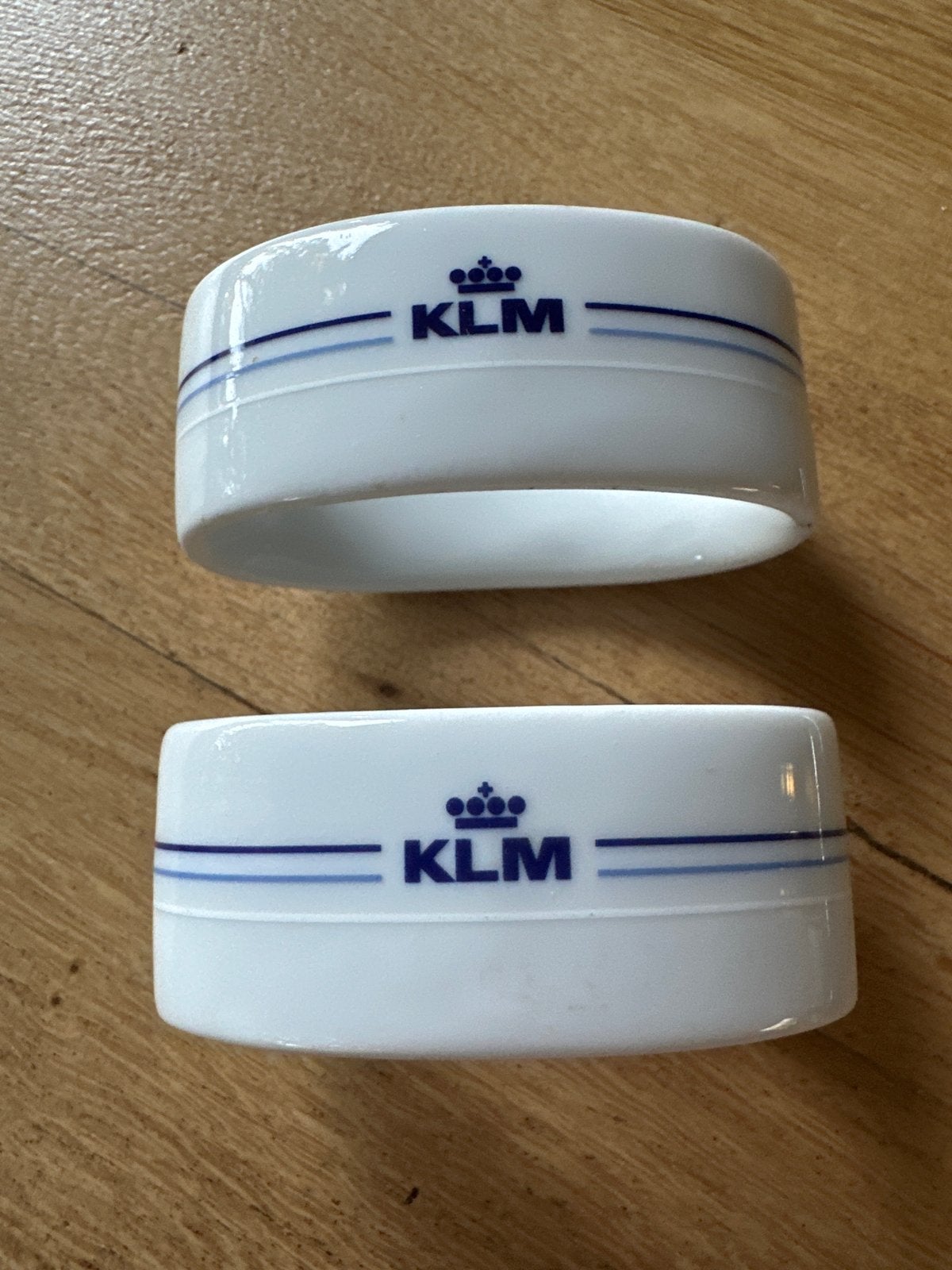 KLM Business Class servetringen (2 stuks), Ophalen of Verzenden