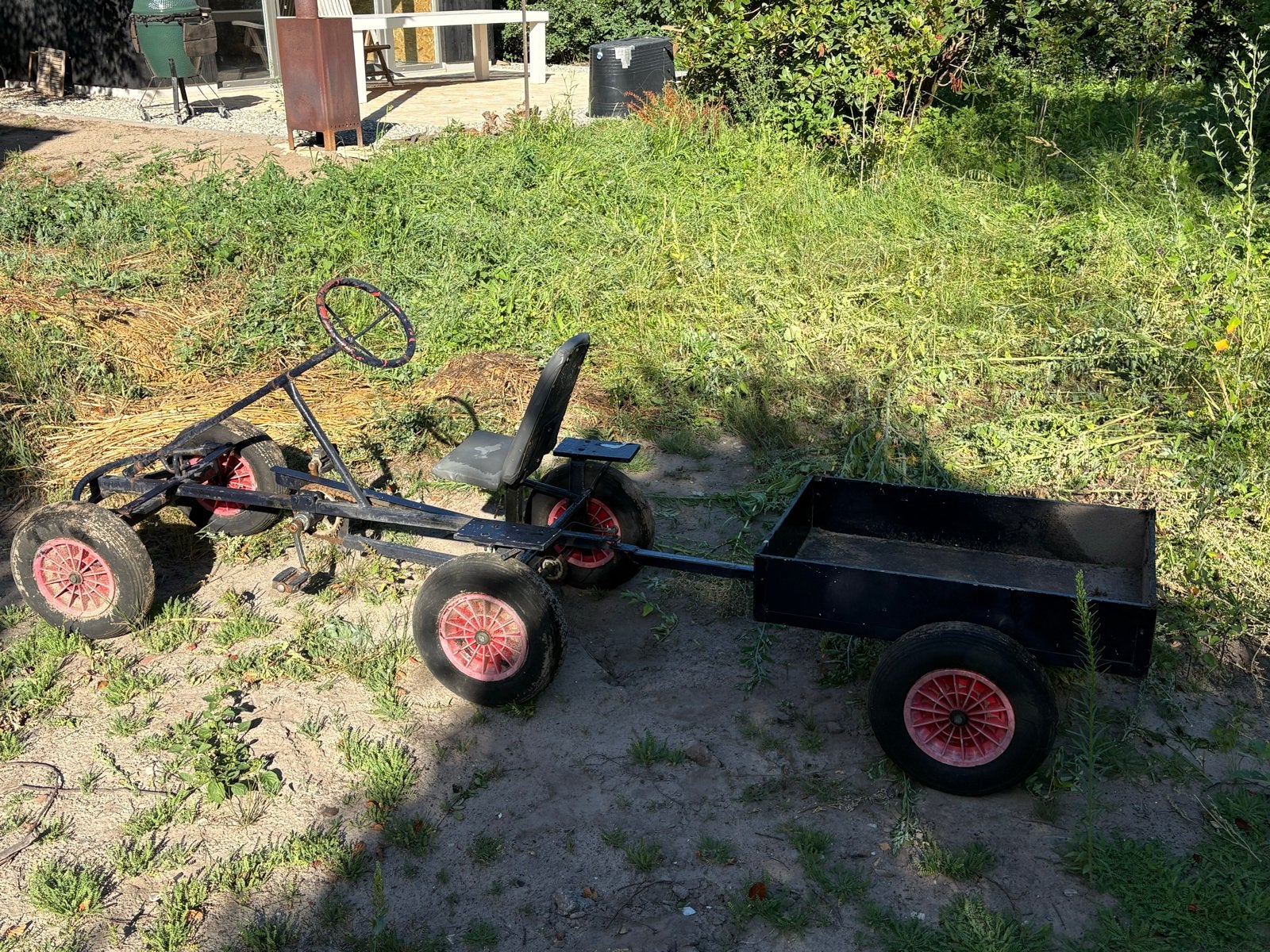 Skeltraptractor met aanhanger - Gebruikt, Kinderen en Baby's, Ophalen, Gebruikt, Overige merken, Met kar of aanhanger