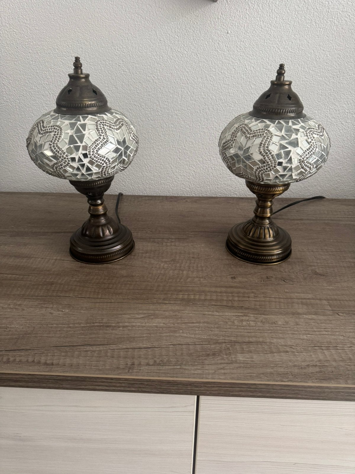 Set van 2 Oosterse Mozaïek Tafellampen Sfeervol Verlichting, Ophalen of Verzenden