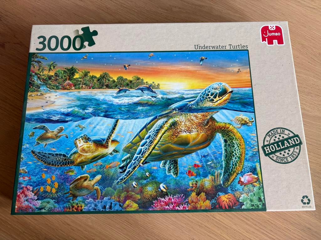 Prachtige puzzel 3000 stukjes Oceaan Schildpadden, Ophalen of Verzenden, Meer dan 1500 stukjes, Zo goed als nieuw