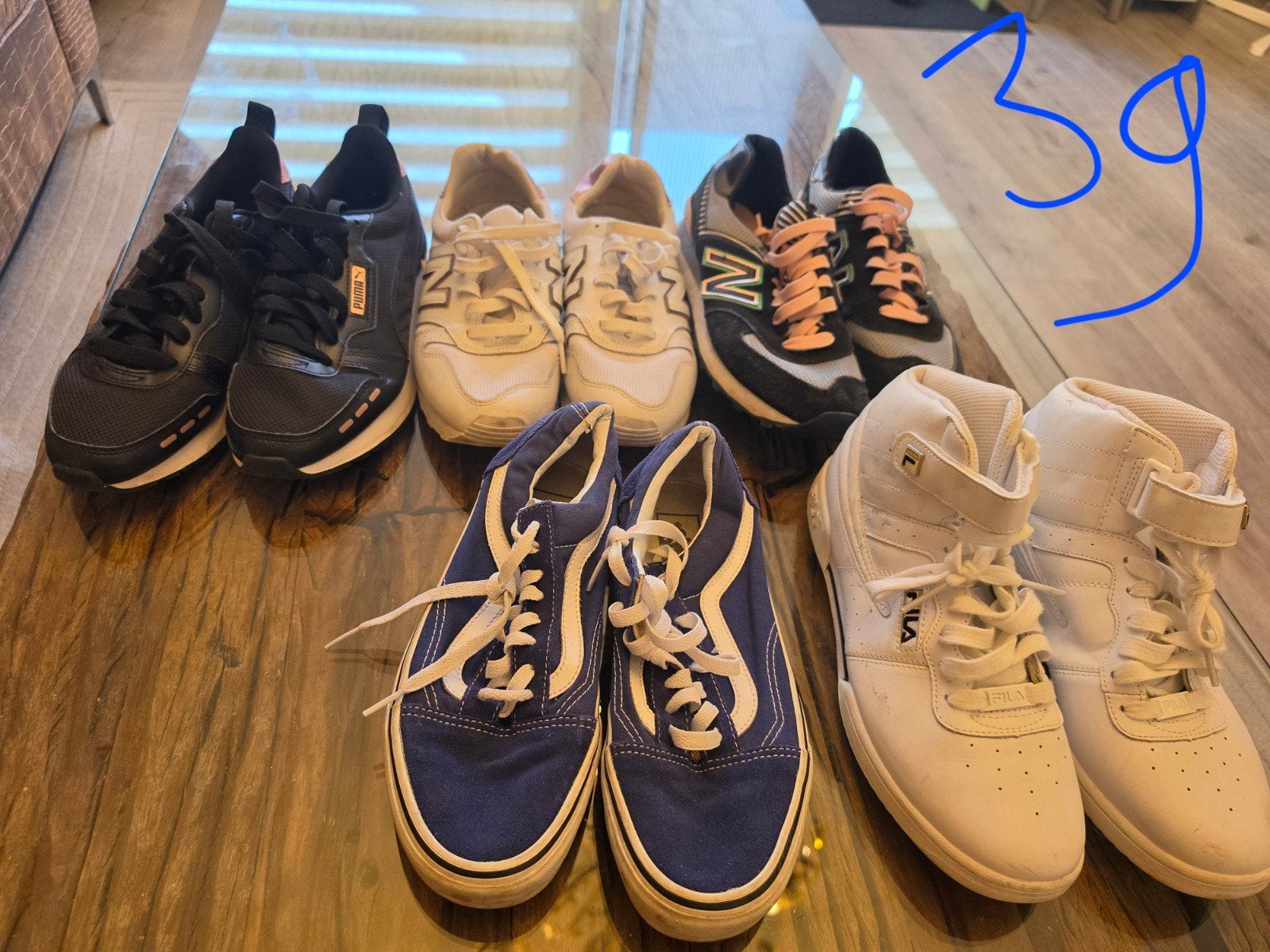 5x paar schoenen maat 39, Ophalen of Verzenden, Zo goed als nieuw, Zwart, Sneakers of Gympen