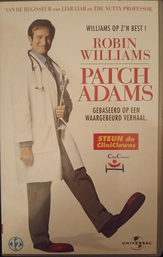 Patch Adams vhs, Cd's en Dvd's, VHS | Film, Vanaf 16 jaar, Ophalen of Verzenden, Zo goed als nieuw, Horror