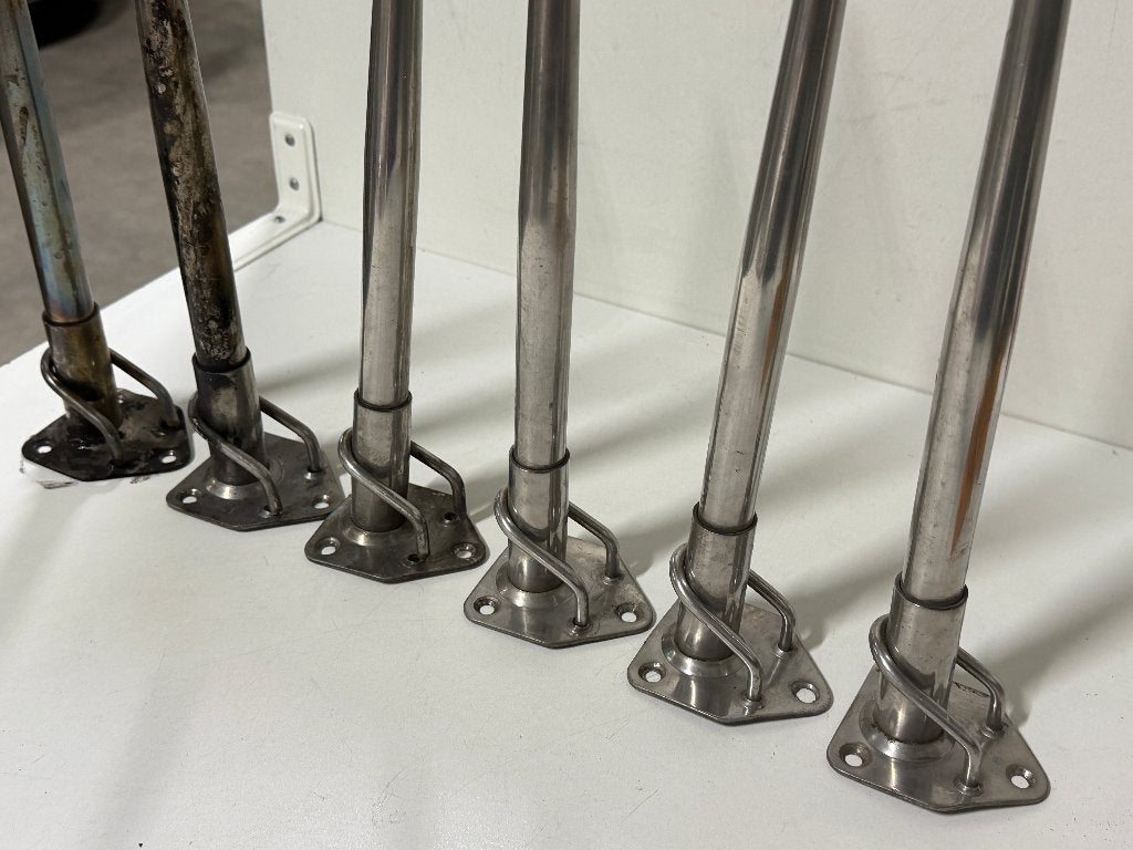 6 x RVS scepter 47 cm met scepterpot, Ophalen of Verzenden, Nieuw, Lijn of Blok
