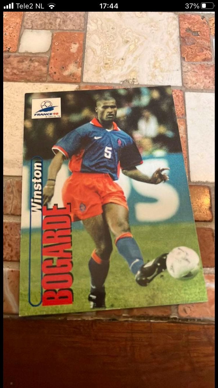 Winston Bogarde panini 1994, Verzamelen, Ophalen of Verzenden, Zo goed als nieuw, Buitenlandse clubs, Poster, Plaatje of Sticker
