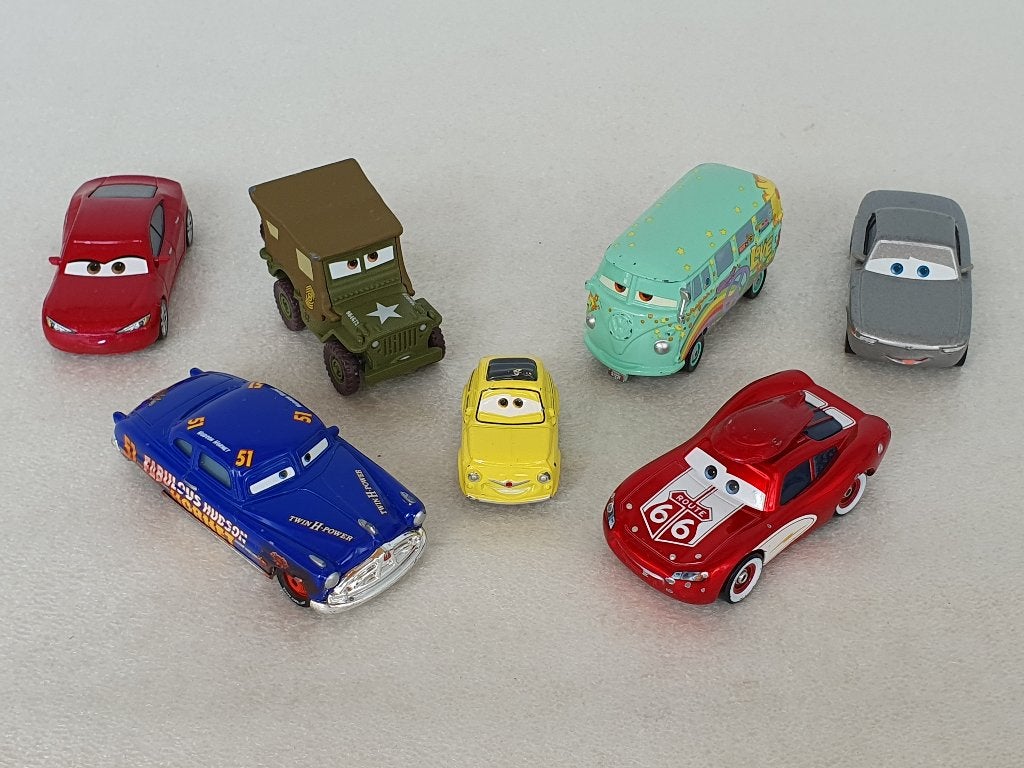 Lot van 7 diecast Disney Cars voertuigen, Ophalen of Verzenden, Gebruikt