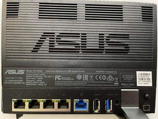 ASUS RT-AC66U B1 AC1750 Dual-Band Gigabit WiFi Router, Computers en Software, Routers en Modems, Ophalen of Verzenden, Gebruikt