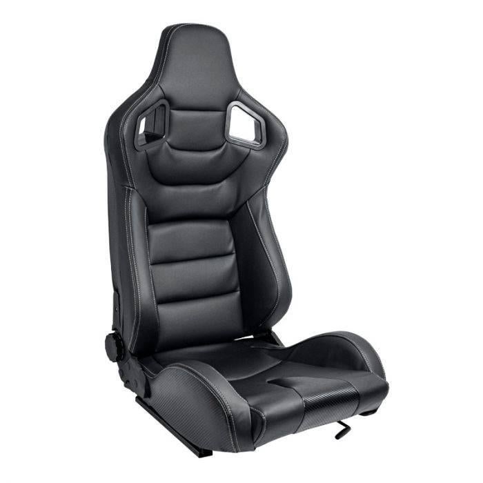 PowerParts sportstoel kuipstoel zwart carbon kunstleder, Auto diversen, Ophalen of Verzenden