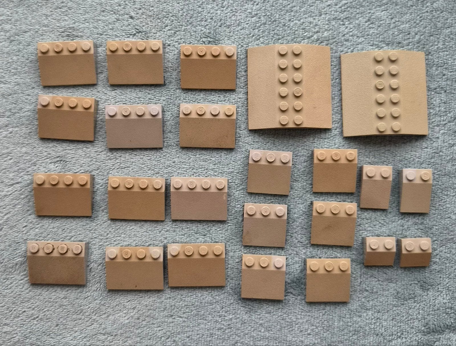 Lego trein locomotief / wagon dak blokken Grijs., Ophalen of Verzenden, Gebruikt, Losse stenen, Lego