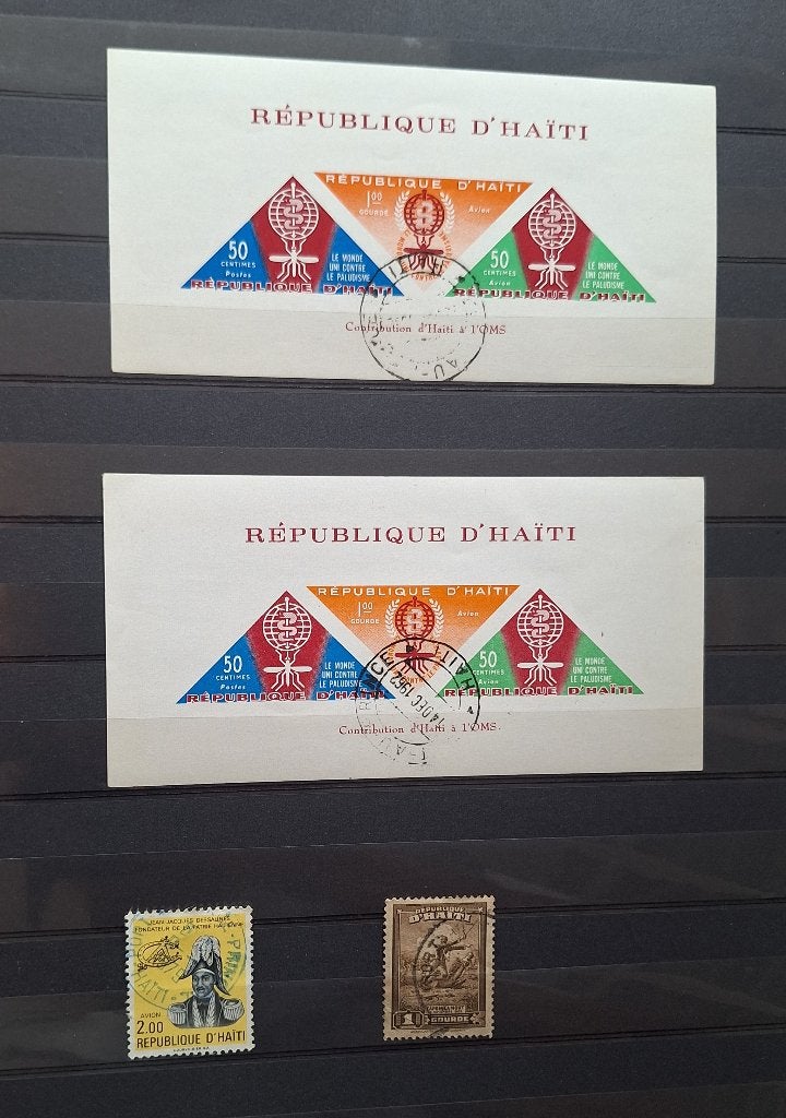 Haïti postzegels: Malaria Eradicatie postzegelblok 1962, Ophalen of Verzenden, Gestempeld, Noord-Amerika