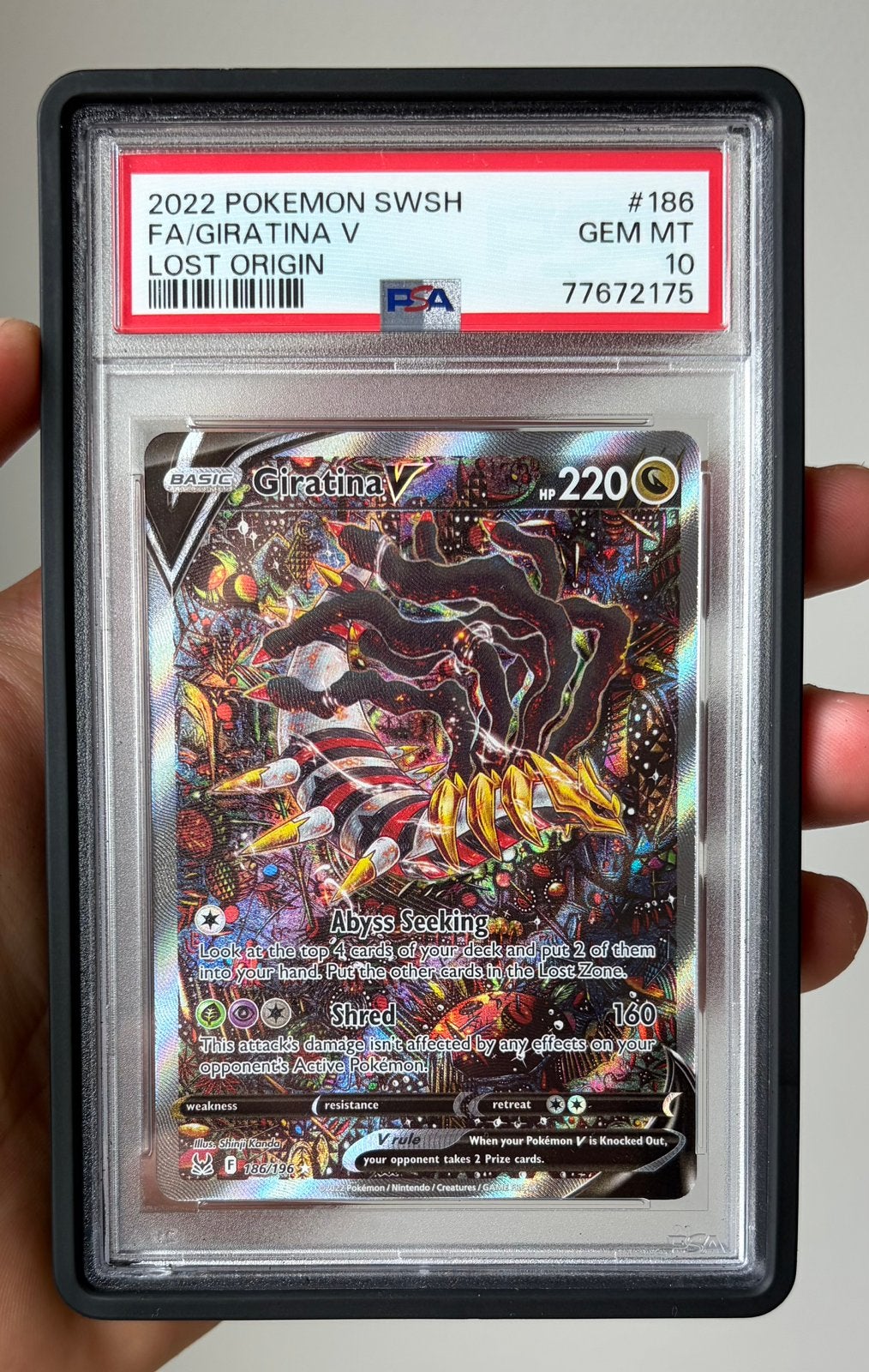 Giratina V 186/196 PSA 10, Ophalen of Verzenden, Nieuw