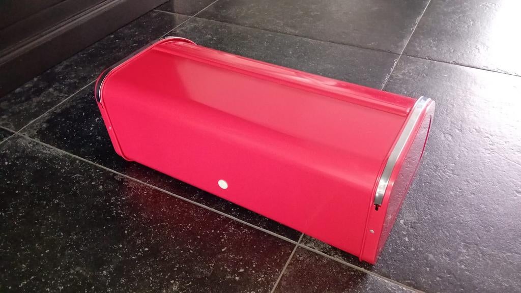 Brabantia Broodtrommel - Rood, Huis en Inrichting, Keuken | Keukenbenodigdheden, Gebruikt, Ophalen of Verzenden, Metaal, Broodtrommel