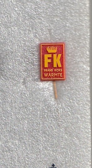 kunststof brandstof speld FK Frans Koks warmte Beverwijk, Verzamelen, Ophalen of Verzenden, Overige onderwerpen, Speldje of Pin