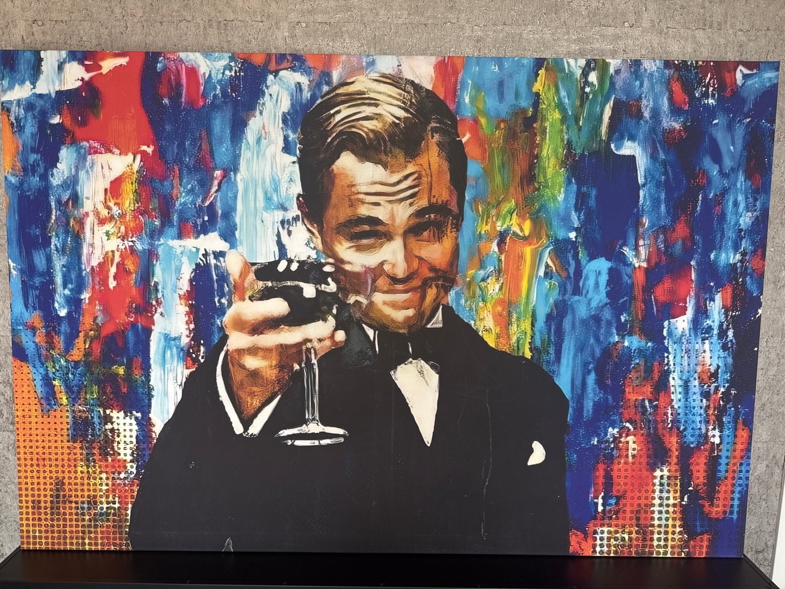 Leonardo DiCaprio 'The Great Gatsby' Pop Art Schilderij, Ophalen, Hout, Op houten frame, Overige technieken