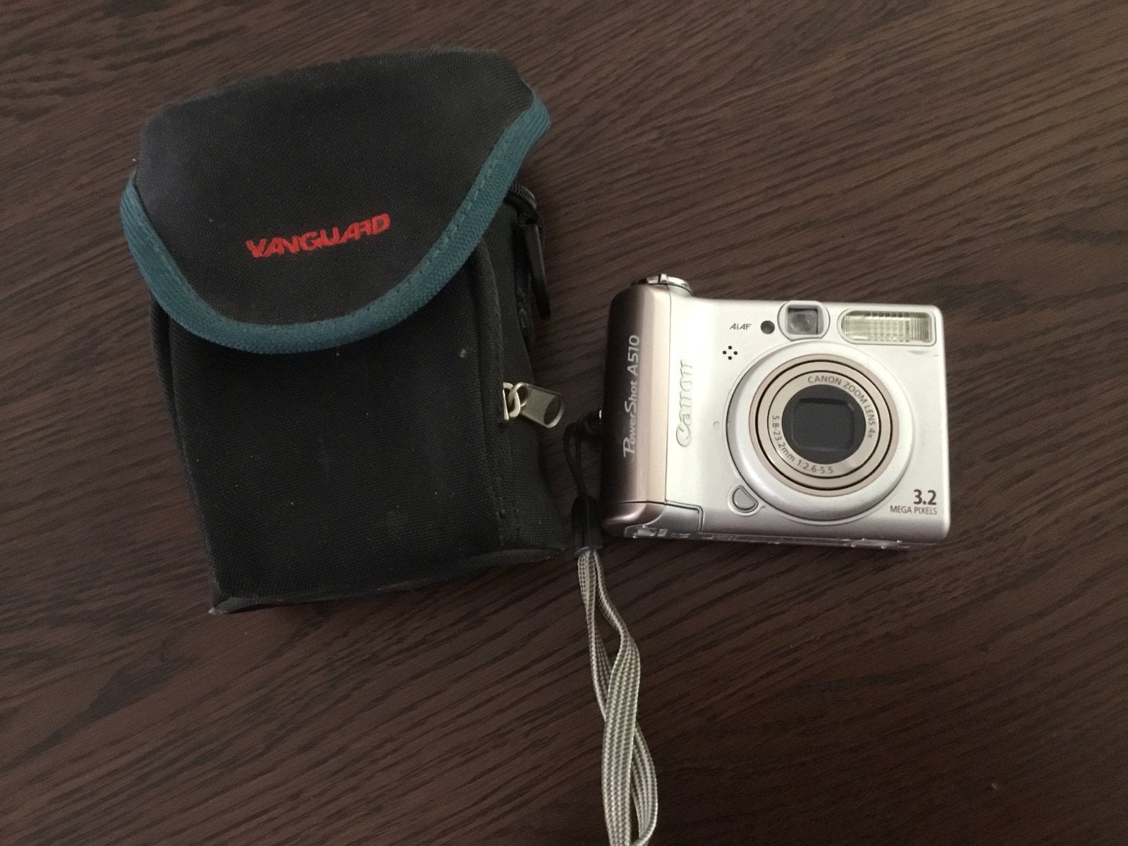 Canon PowerShot A510 Compactcamera met Vanguard tasje, Ingebouwde flitser, Gebruikt, Canon, Ophalen of Verzenden