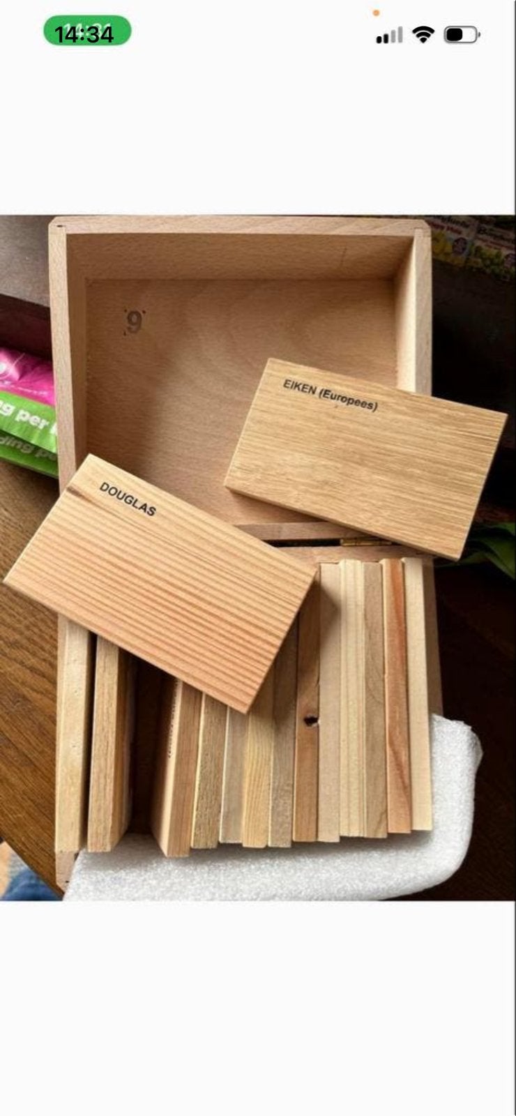 Nieuwe houtmonsters - Diverse houtsoorten in handige box, Doe-het-zelf en Verbouw, Hout en Planken, Minder dan 25 mm, Overige typen