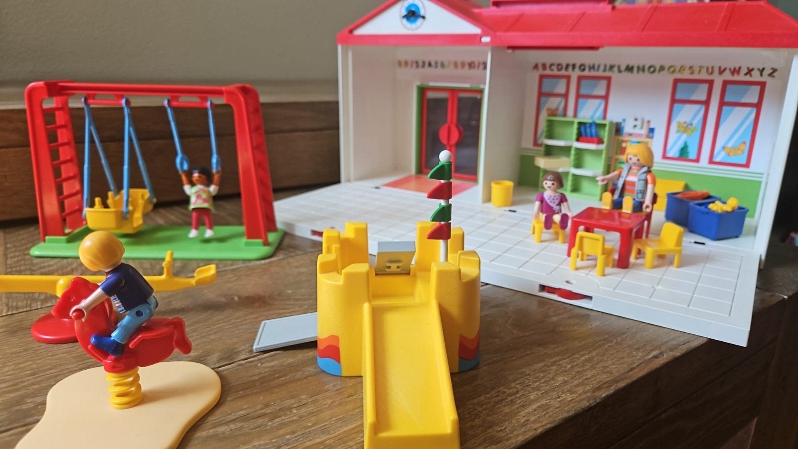 Playmobil 1.2.3 Speeltuin en School Set 5606, Ophalen, Gebruikt, Gebouw, Complete set