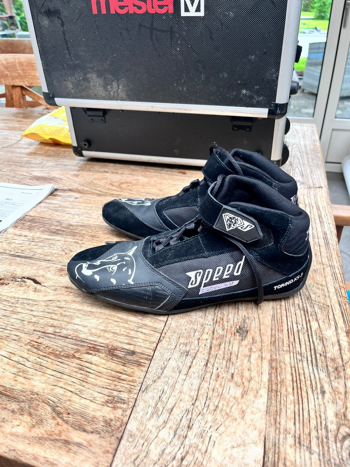 Nauwelijks gebruikte kartschoenen maat 42, Sport en Fitness, Karting, Verzenden, Zo goed als nieuw, Kleding of Schoenen