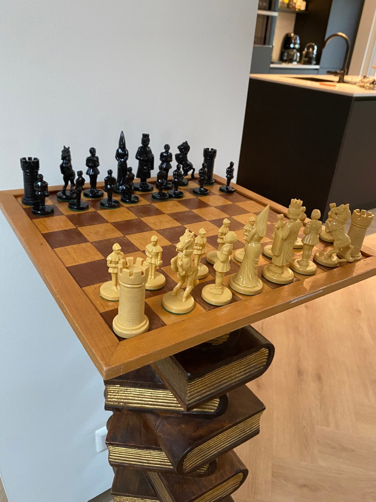 Apart schaakspel, Hobby en Vrije tijd, Gezelschapsspellen | Bordspellen, Ophalen of Verzenden, Zo goed als nieuw