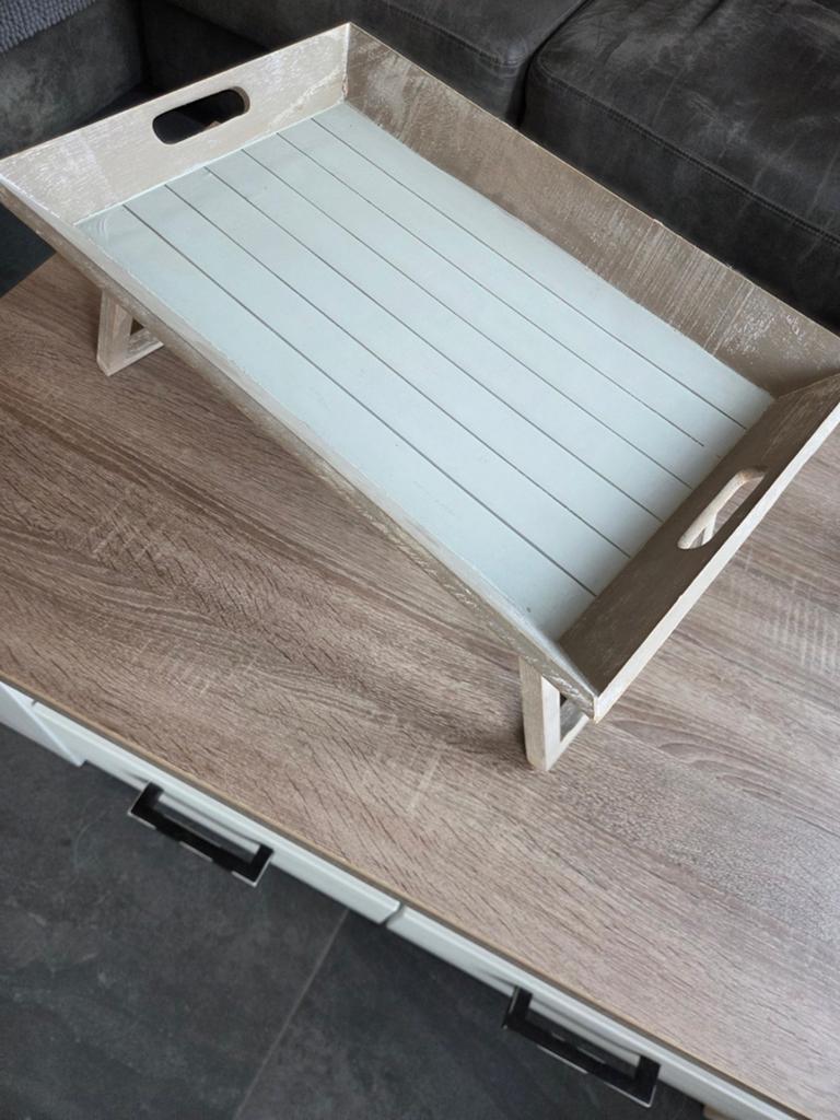 Dienblad met in/uitklapbare onderstel, Huis en Inrichting, Woonaccessoires | Dienbladen, Ophalen of Verzenden, Rechthoekig, Hout