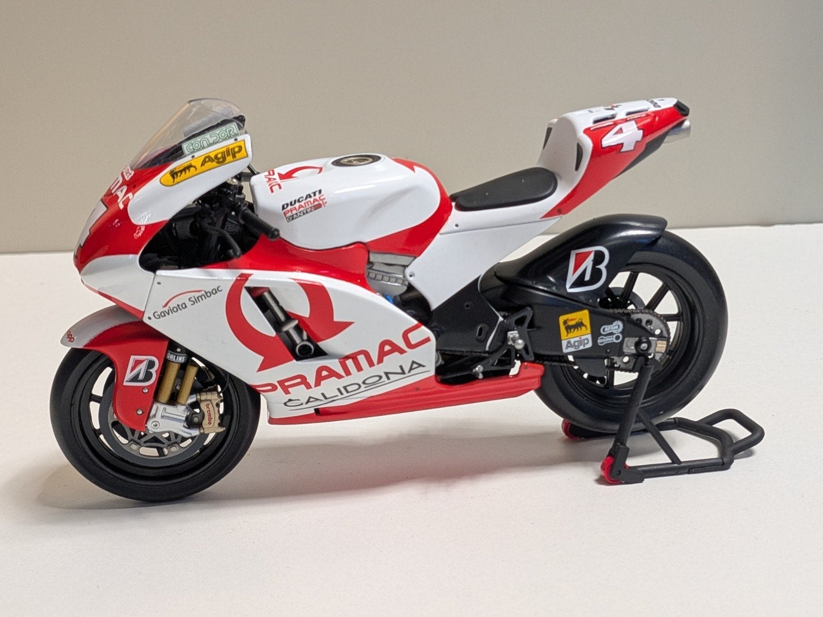 Minichamps: Ducati Desmosesici GP7 - Alex Barros - MotoGP, Ophalen of Verzenden, Nieuw, 1:9 t/m 1:12, Motor