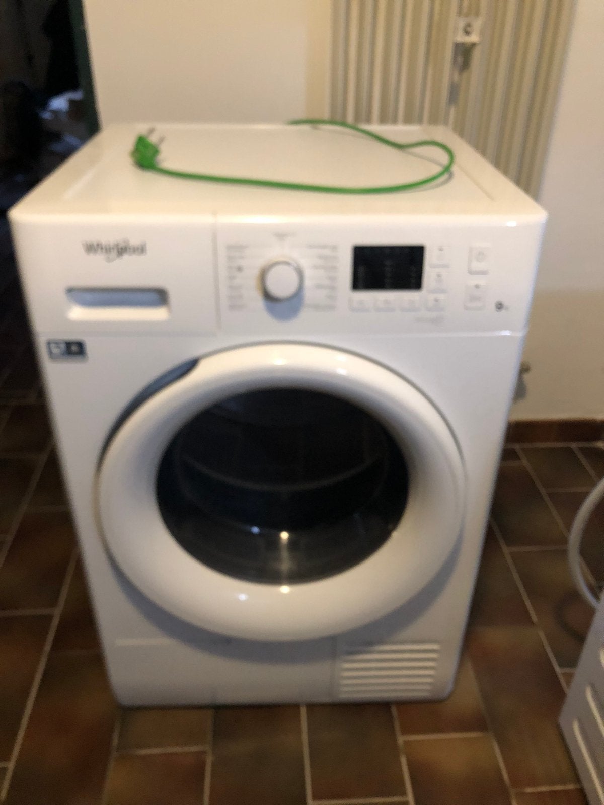 Warmtepompdroger  wasdroger whirlpool 9 kg, Ophalen, 8 tot 10 kg, Zo goed als nieuw, 85 tot 90 cm