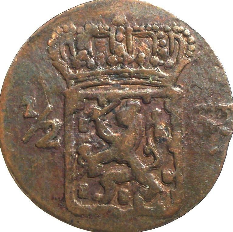 Nederlands-Indië 0,5 stuiver 1826 (contemporaine vervalsing), Ophalen of Verzenden, Zuidoost-Azië, Losse munt