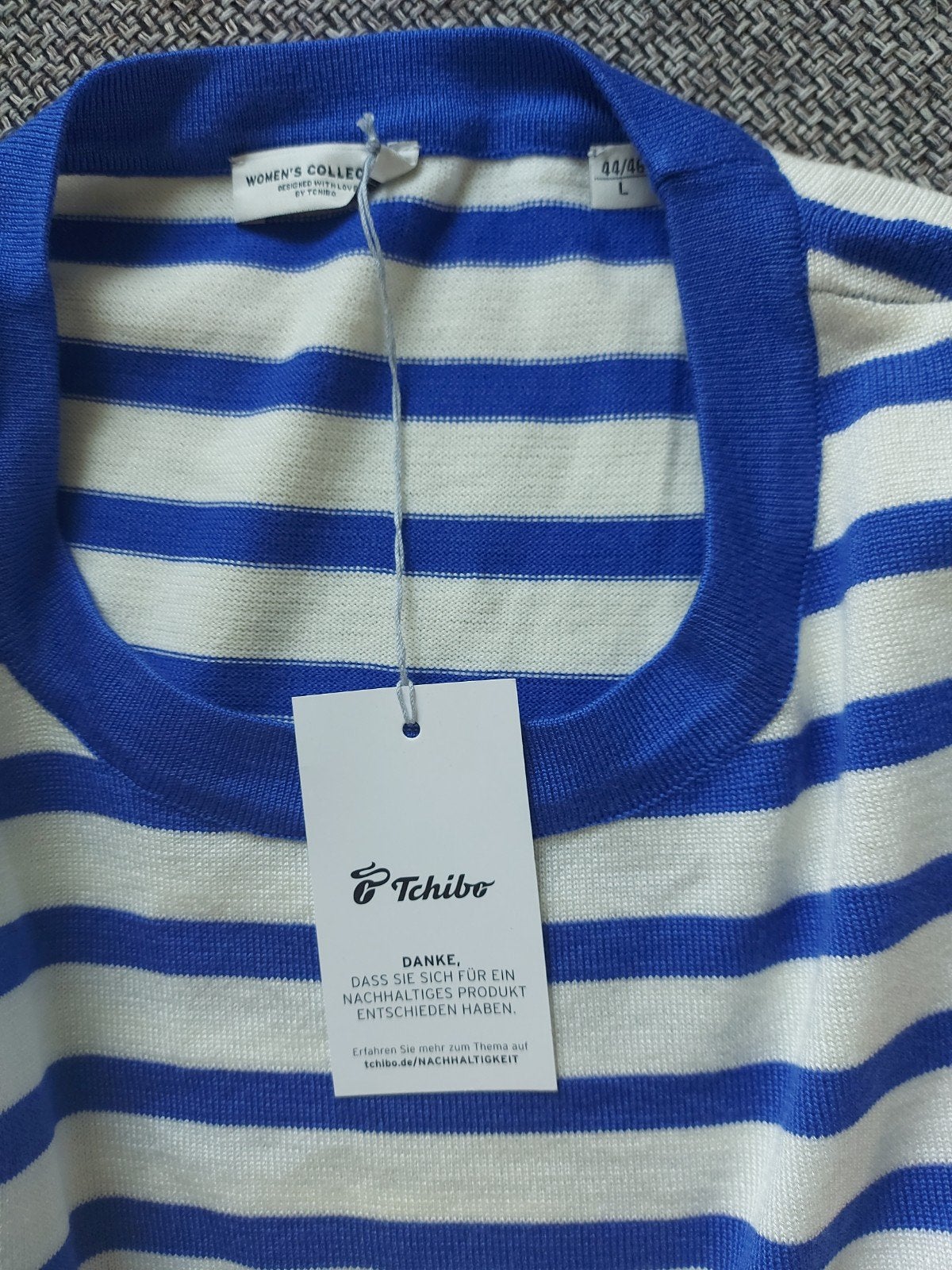 Zomertrui , Tchibo,  wit- blauw. Nieuw., maat 46, Kleding | Dames, Tchibo, Blauw, Maat 46/48 (XL) of groter, Nieuw